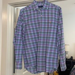 Polo Ralph Lauren Purple and Green Button Down